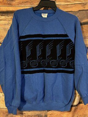 Vintage 80s Hanes USA Fabric Geometric Crewneck XL